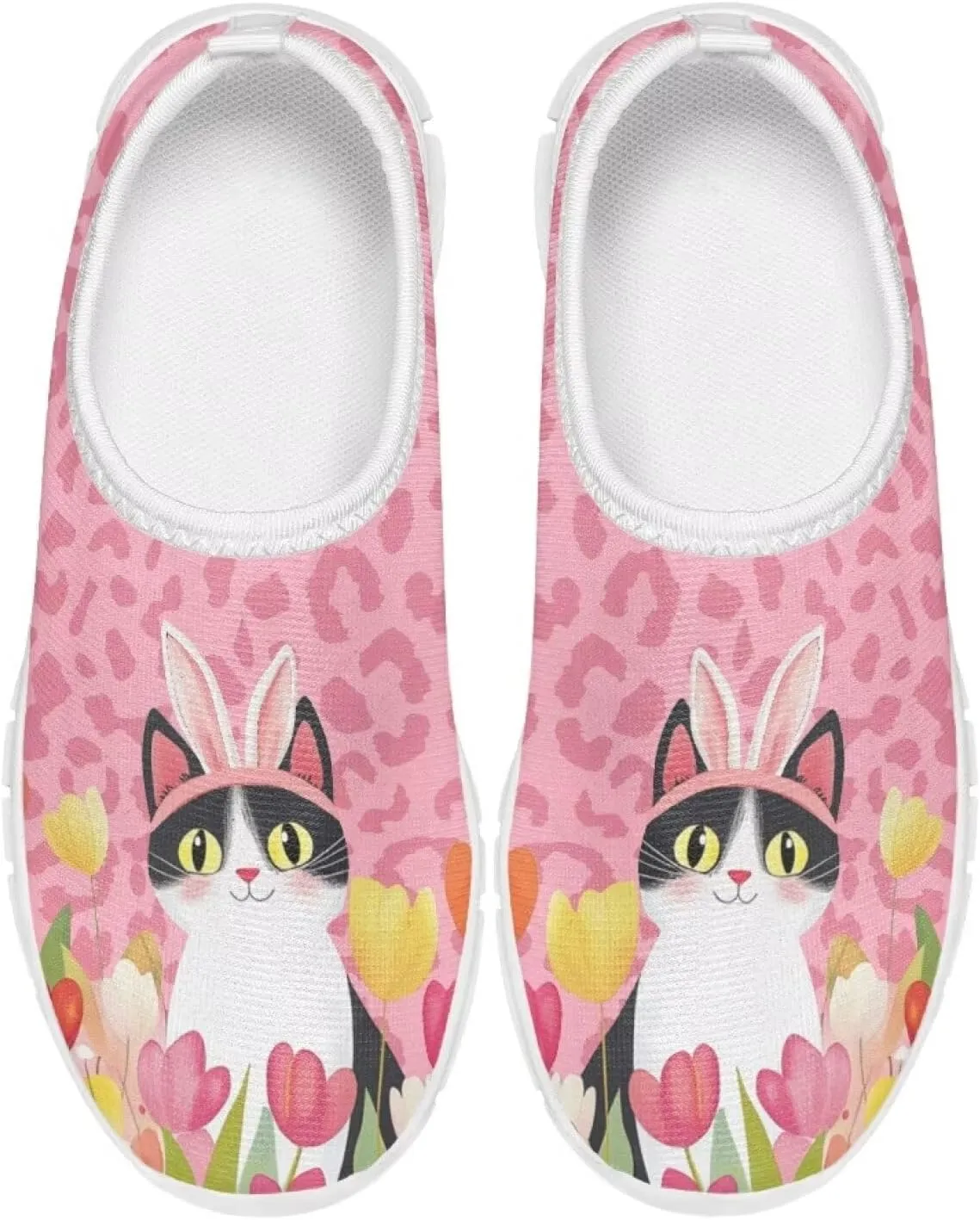 Girls Eater Bunny Shoes Cute Kids Running Shoes Trendy Slip On Sneakers
