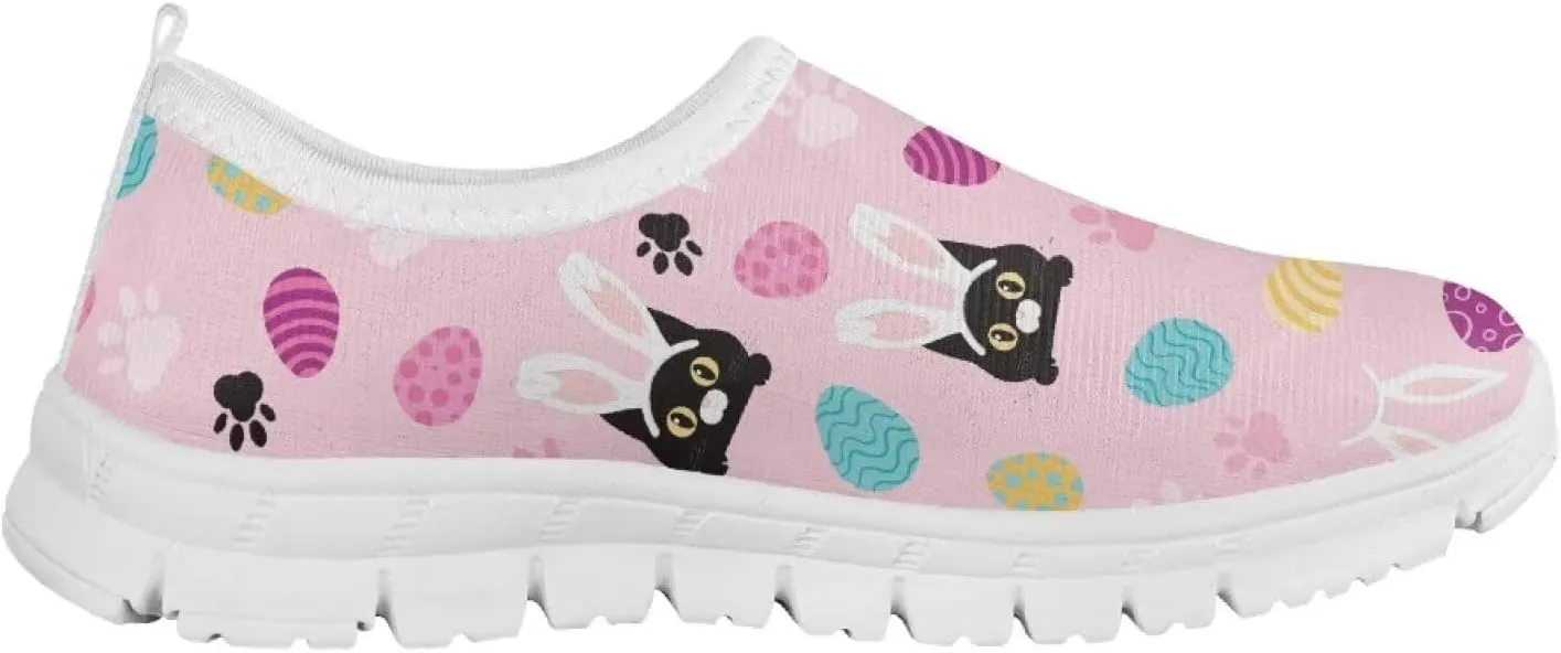 Girls Eater Bunny Shoes Cute Kids Running Shoes Trendy Slip On Sneakers