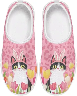 Girls Eater Bunny Shoes Cute Kids Running Shoes Trendy Slip On Sneakers