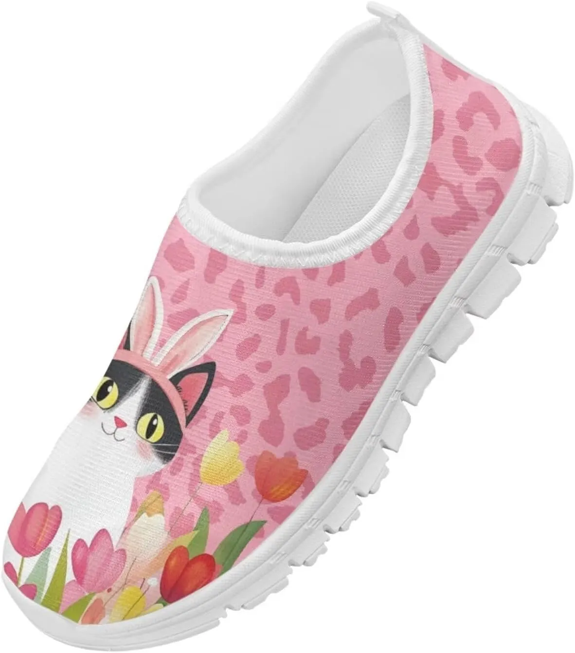 Girls Eater Bunny Shoes Cute Kids Running Shoes Trendy Slip On Sneakers