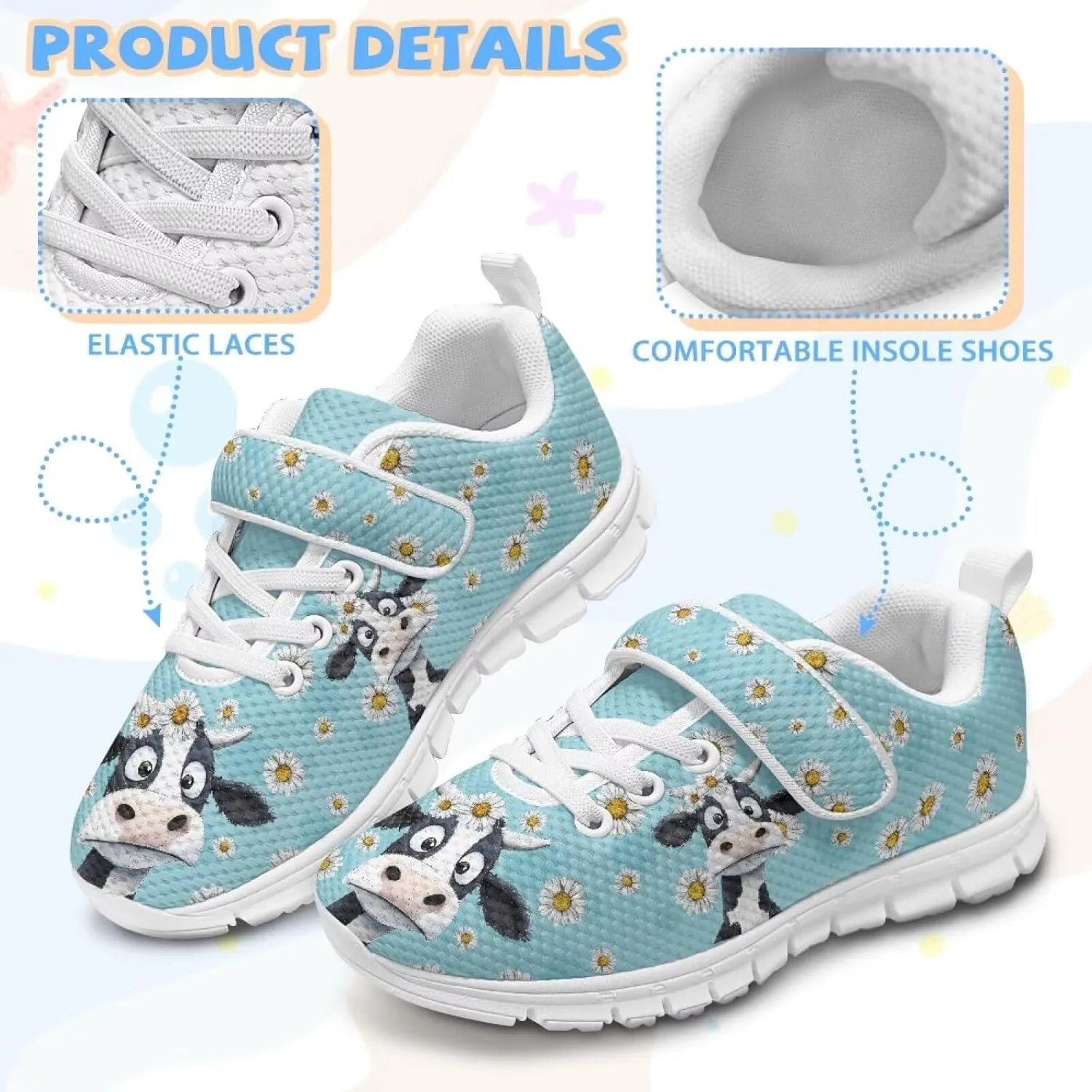 Girls Tennis Shoes Kids School Sneakers Trendy Running Athletic Shoes