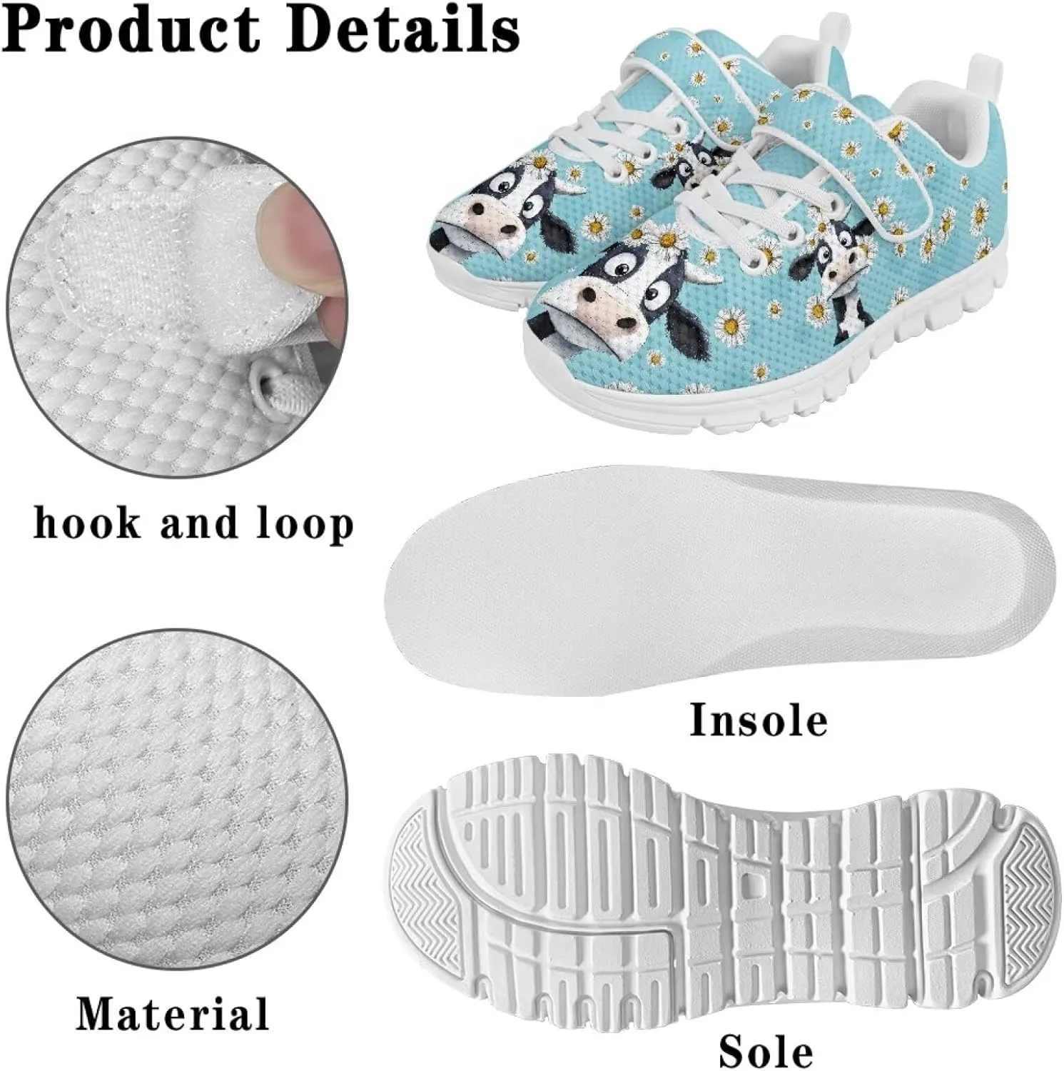 Girls Tennis Shoes Kids School Sneakers Trendy Running Athletic Shoes