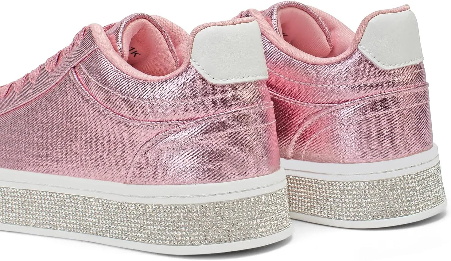 GOSERCE Women's Fashion Sneakers with Sparkly Glitter Rhinestone Sneakers Platform Tennis Shoes Trendy Cute Comfortable Casual Dressy Wedding Bridal Walking Concert Fall
