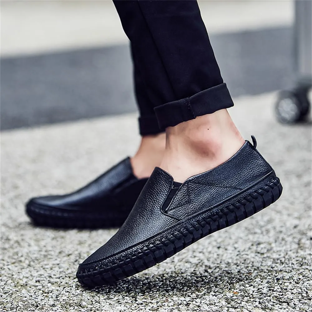 Handmade Leather Men's Loafers Moccasin Driving Shoes Slip on Soft Flats Shoes Men's Casual Shoes