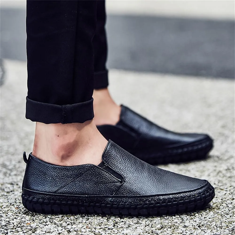 Handmade Leather Men's Loafers Moccasin Driving Shoes Slip on Soft Flats Shoes Men's Casual Shoes