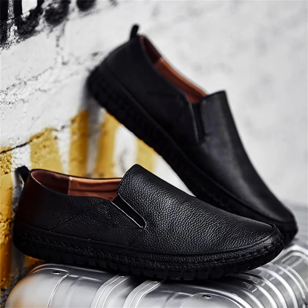 Handmade Leather Men's Loafers Moccasin Driving Shoes Slip on Soft Flats Shoes Men's Casual Shoes