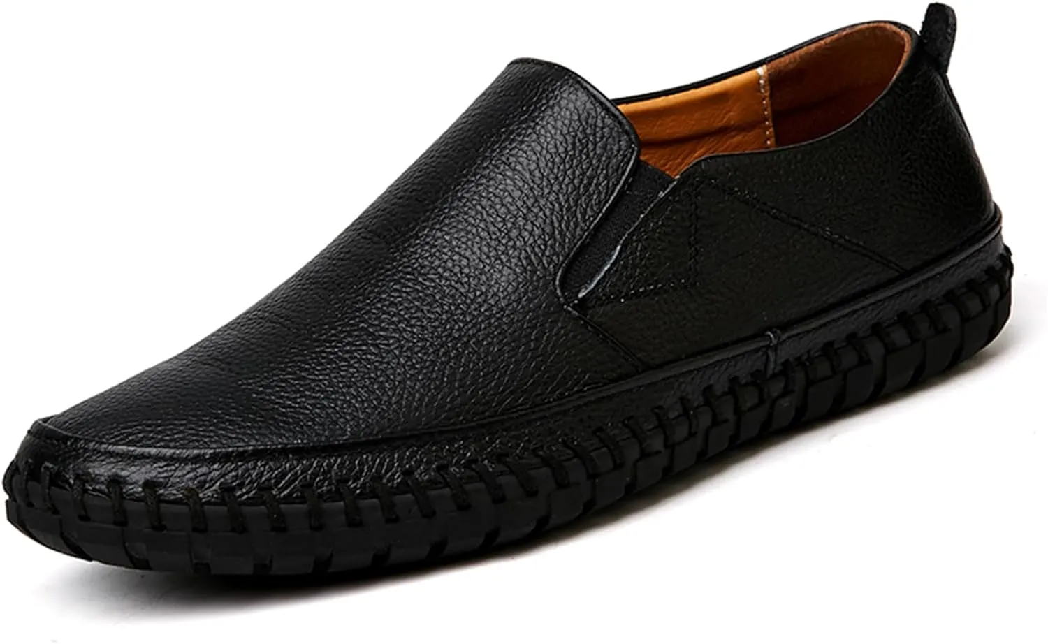 Handmade Leather Men's Loafers Moccasin Driving Shoes Slip on Soft Flats Shoes Men's Casual Shoes