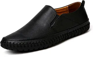 Handmade Leather Men's Loafers Moccasin Driving Shoes Slip on Soft Flats Shoes Men's Casual Shoes