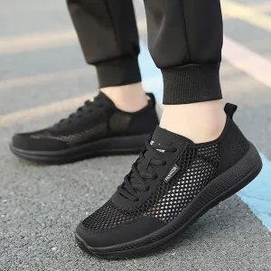 Hbeylia Mens Running Shoes Fashion Lace Up Breathable Walking Sneakers Shock Resistant Quick Dry Lightweight Athletic Tennis Cross-Training Shoes Casual Sport Gym Walking Shoes