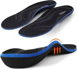 Heavy Duty Orthotic Insoles for Plantar Fasciitis, Flat Foot, Fallen Arches | Shoe Inserts for Feet Pain and Fatigue Relief | 3.5cm High Arch Support | Arcure (Men's US 10-10.5 | Women's US 12-12.5)