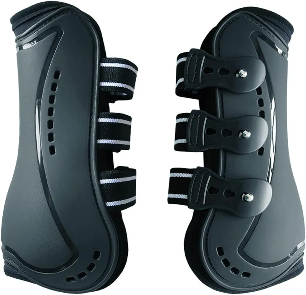 Horse Boots Open Front Jumping Tendon Sport Boots, Hind Fetlock Boots, Secure Leg Protection, Classic Breathable Equine Supplies, Set of 4