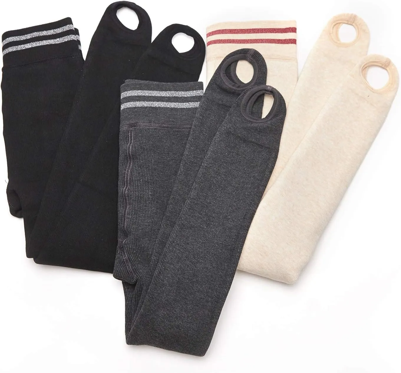 HowJoJo Girls Winter High Waist Fleece Lined Jeans Style Tights Seamless Skinny Denim Warm Leggings