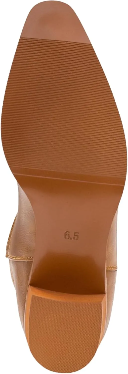 IUV Cowboy Boots For Women Pointy Toe Women's Western Boots Cowgirl Boots Mid Calf Boots