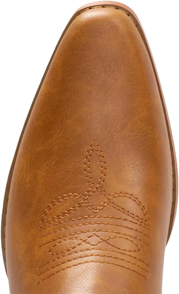 IUV Cowboy Boots For Women Pointy Toe Women's Western Boots Cowgirl Boots Mid Calf Boots