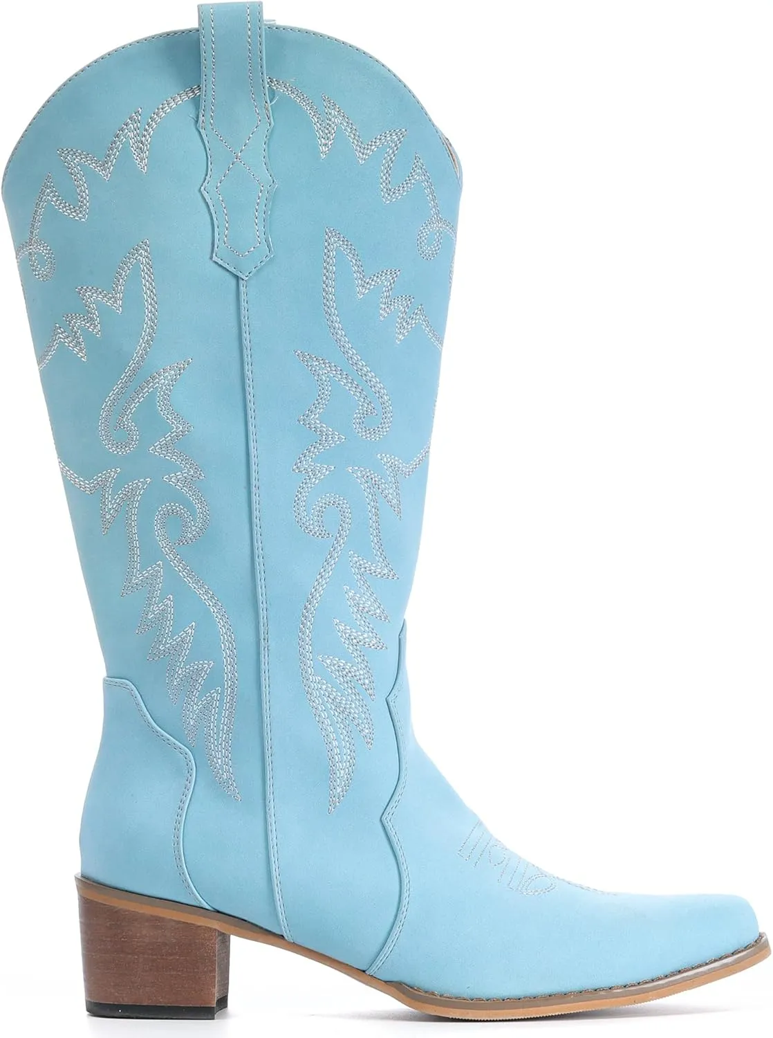 IXU Cowboy Boots Women Pointy Toe Women's Mid Calf Western Cowgirl Boots