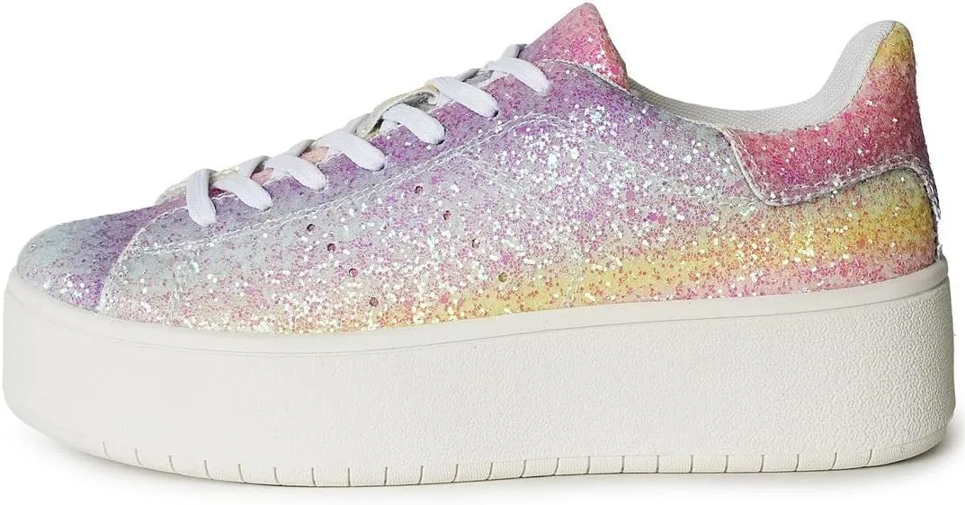 J. Adams Hero Platform Sneakers for Women - Casual Lace Up Fashion Tennis Shoes