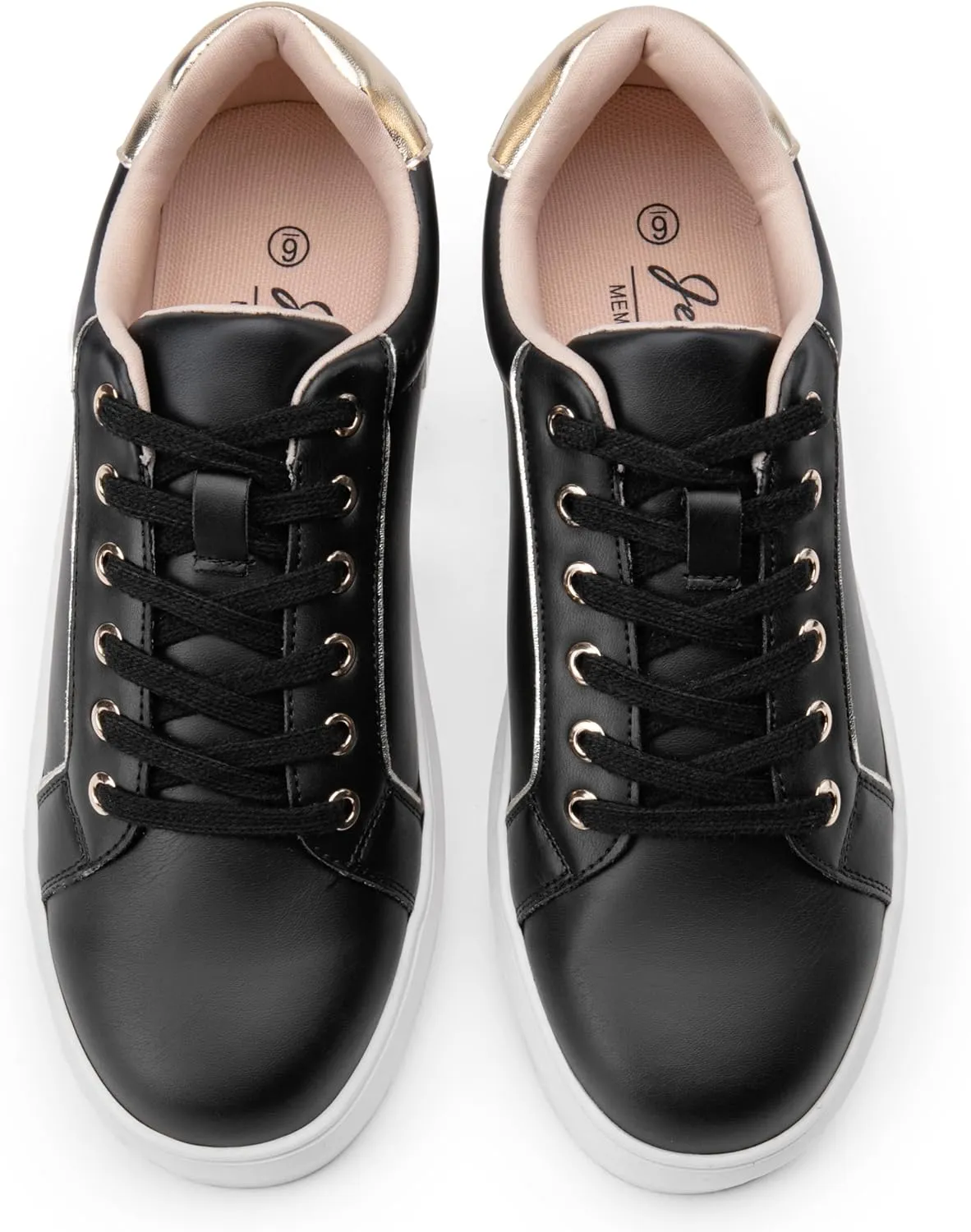 Jeossy Women's 8020 Fashion Sneakers, Casual Trendy Dress Lace up Walking Shoes with Memory Foam