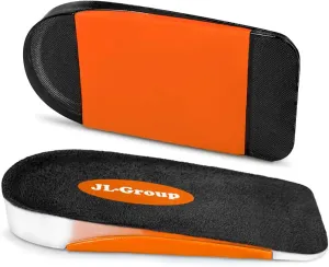 JL-Group Orthopedic Heel Inserts, Shock Absorption and Heel Support Insoles for Achilles Tendonitis, Plantar Fasciitis, Heel Lifts Cushions for Heel Pain Relief (Small: Women 6-9, Men 6-7.5)