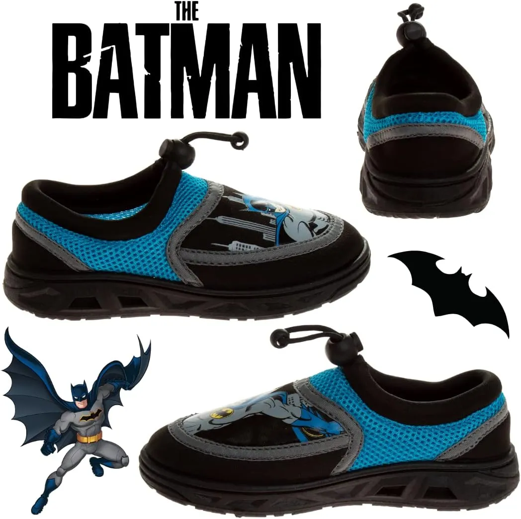 Josmo Boy's Batman Water Shoes-Aqua Socks for Kids-Sandals Waterproof Sport Summer Slip-on Character Superhero Comics Outdoor Beach Pool Slides Swim Slippers