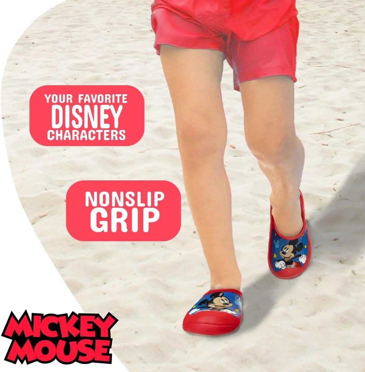 Josmo Boys Clog Water Slides Mickey Mouse Cars Paw Patrol Summer Sandal Kids Pool Shoes Backstrap Closed Toe Sport Athletic Character Slip On Clogs (Size 5-12 Toddler/Little Kid)