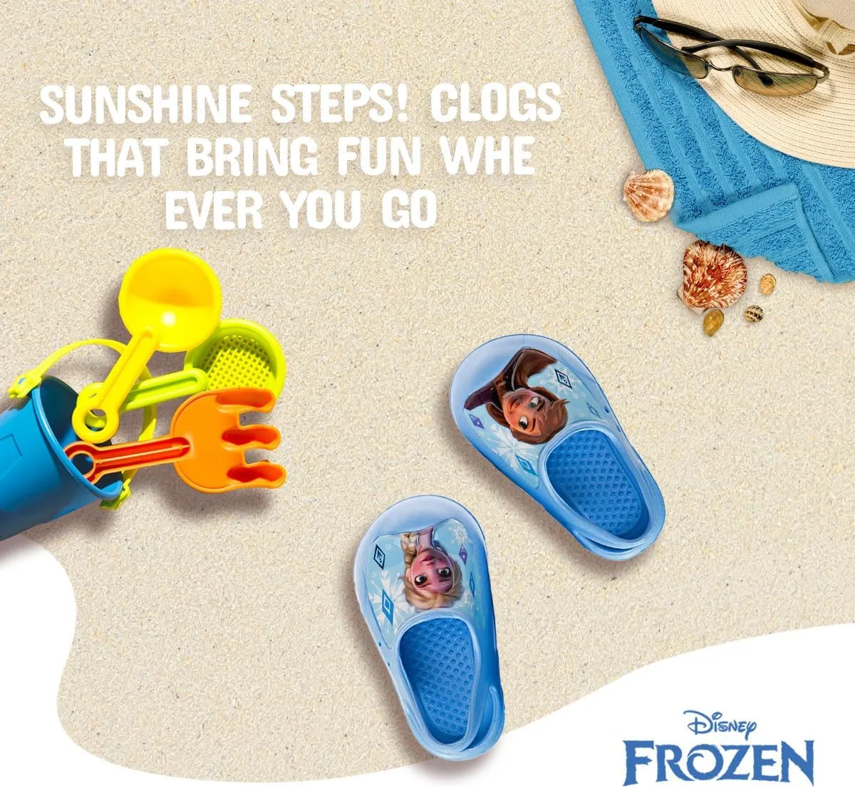 Josmo Girls Clog Water Slides Frozen Minnie Mouse Summer Sandal Kids Pool Shoes Backstrap Closed Toe Sport Athletic Character Slip On Clogs (Size 5-12 Toddler/Little Kid)
