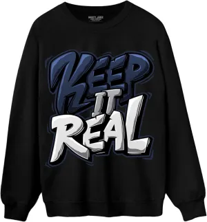 Keep Real Unisex Sweatshirt To Match AJ 3s White Navy, Urban Clothing