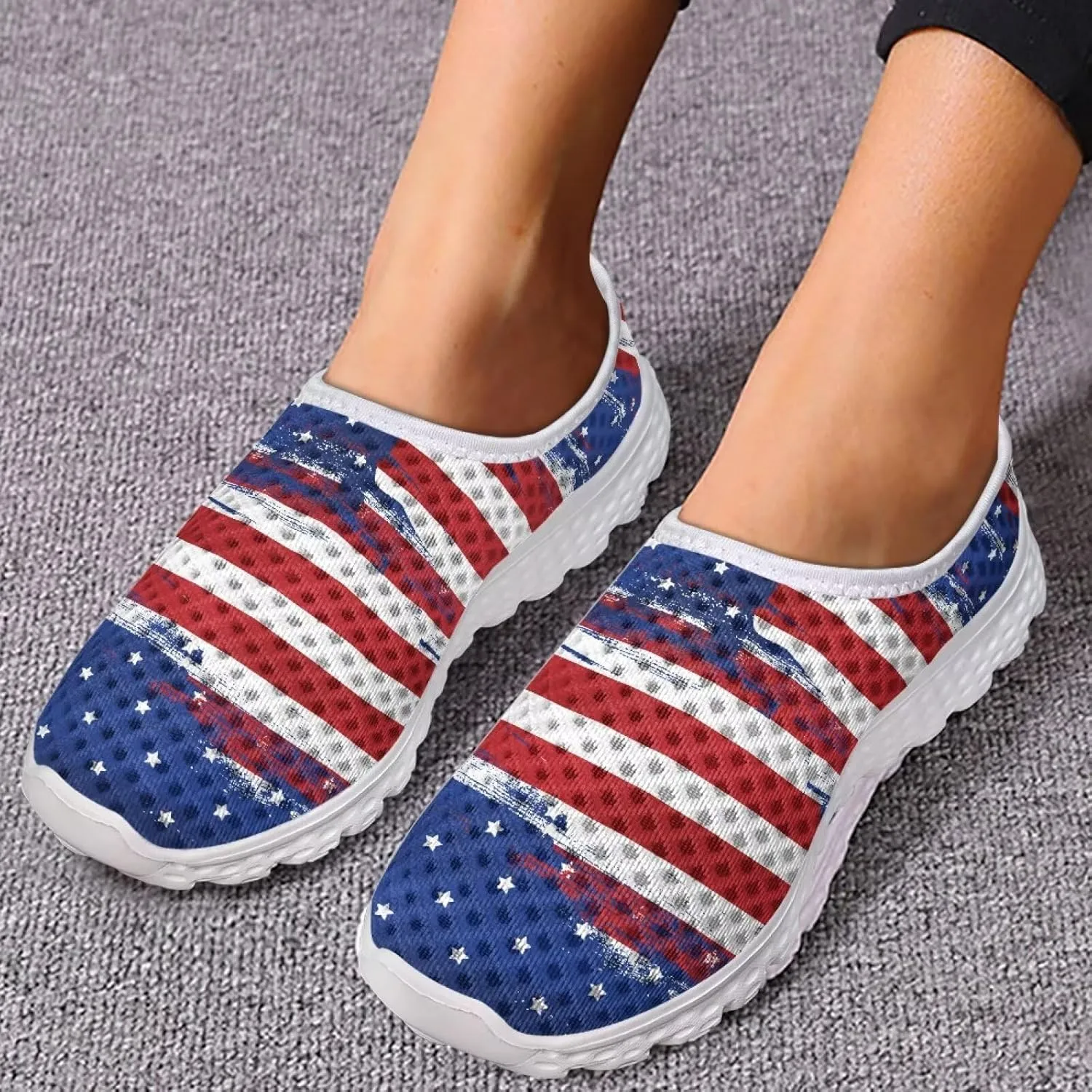 KEIAHUAN Trendy Running Shoes for Women Sneakers, Casual Lightweight Training Shoes Non-Slip Athletic Tennis Shoes