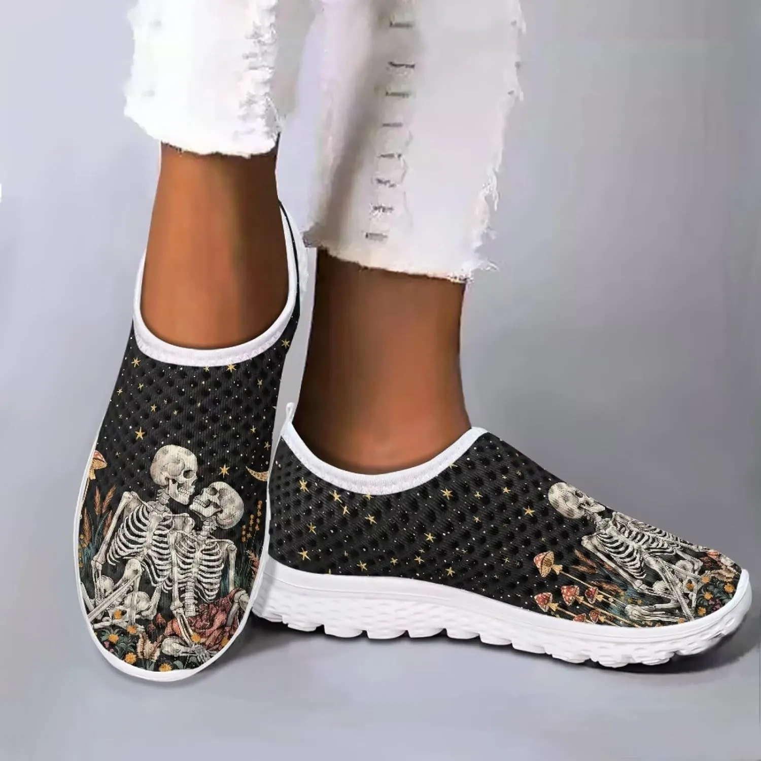KEIAHUAN Trendy Running Shoes for Women Sneakers, Casual Lightweight Training Shoes Non-Slip Athletic Tennis Shoes