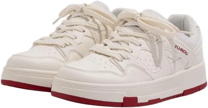 Korean Chunky White Sneakers | Kawaii Academy Style | Cloud Sole & Hidden Heel Lift | Comfortable Dad Shoes for Women Runner| Trendy Outfit | Gift for Daughter | Travel-Friendly
