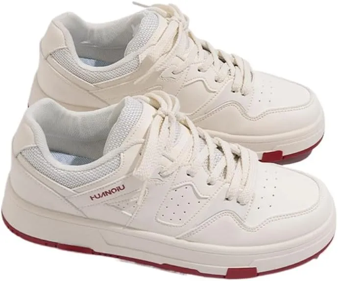 Korean Chunky White Sneakers | Kawaii Academy Style | Cloud Sole & Hidden Heel Lift | Comfortable Dad Shoes for Women Runner| Trendy Outfit | Gift for Daughter | Travel-Friendly