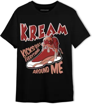 Kream Sneaker Unisex Matching 13s Dune Red Graphic T-Shirt for Men Women, Black, White