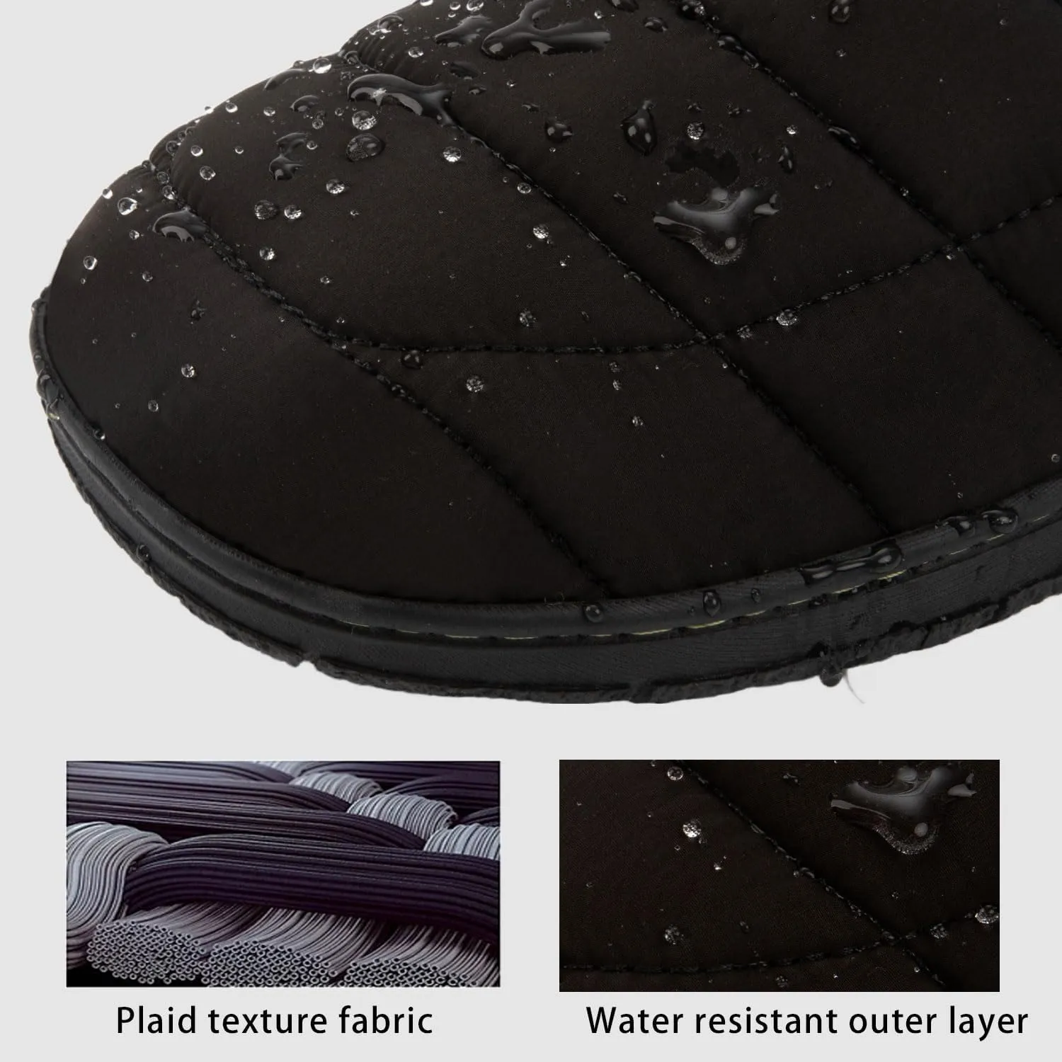 LongBay Mens Outdoor Slippers Two Tone Memory Foam Slip On Indoor House Shoes Loafers