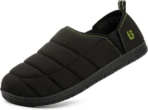 LongBay Mens Outdoor Slippers Two Tone Memory Foam Slip On Indoor House Shoes Loafers
