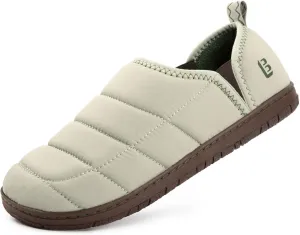 LongBay Mens Outdoor Slippers Two Tone Memory Foam Slip On Indoor House Shoes Loafers