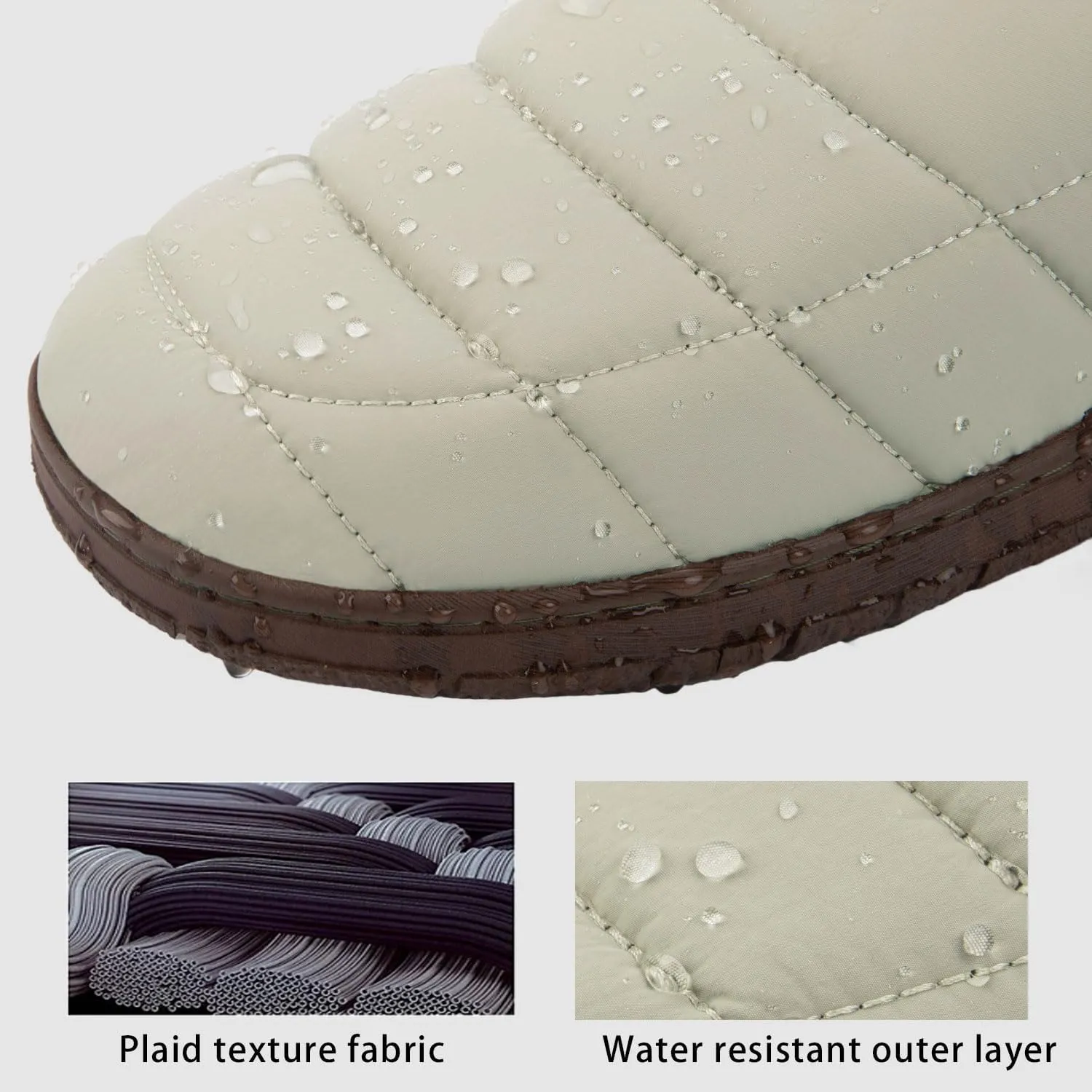LongBay Mens Outdoor Slippers Two Tone Memory Foam Slip On Indoor House Shoes Loafers