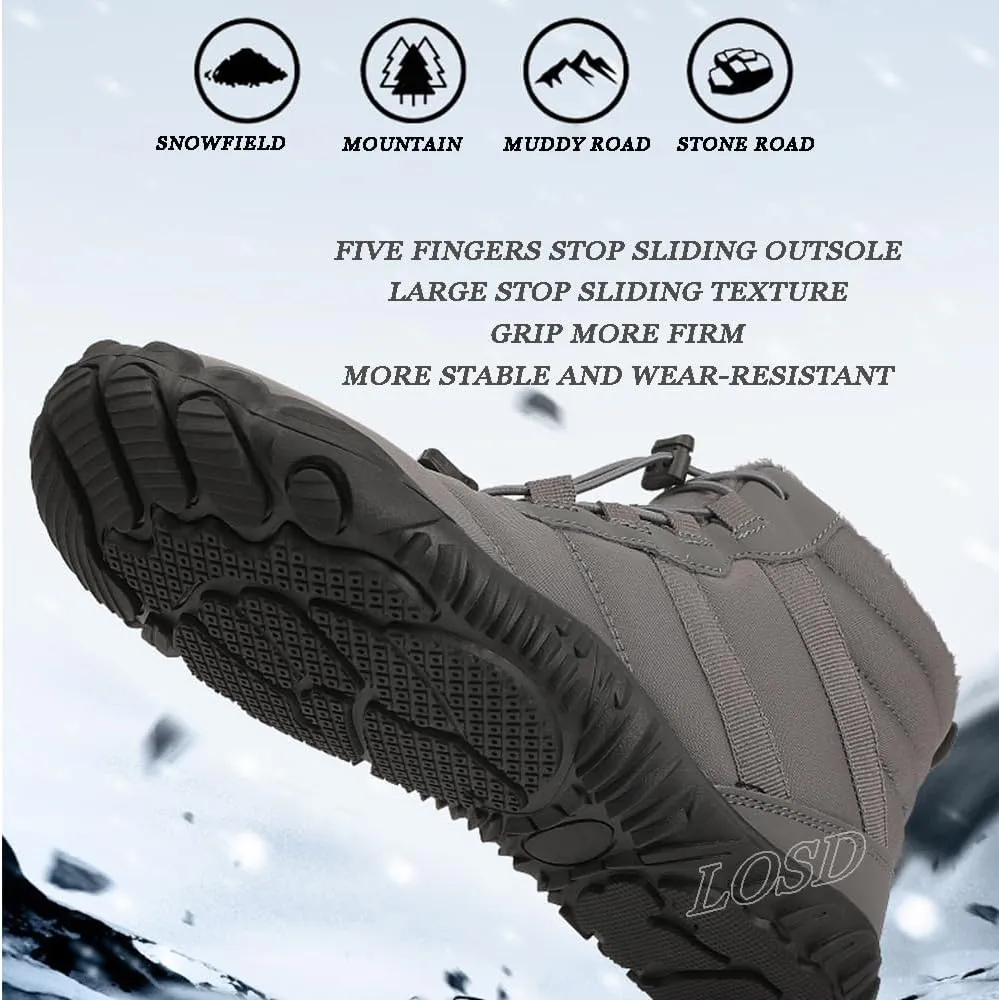 LOSD Hike Barefoot Womens, Hike Winter Barefoot Shoes Women Men, Winter Barefoot Boots Women, Barefoot Hiking Boots