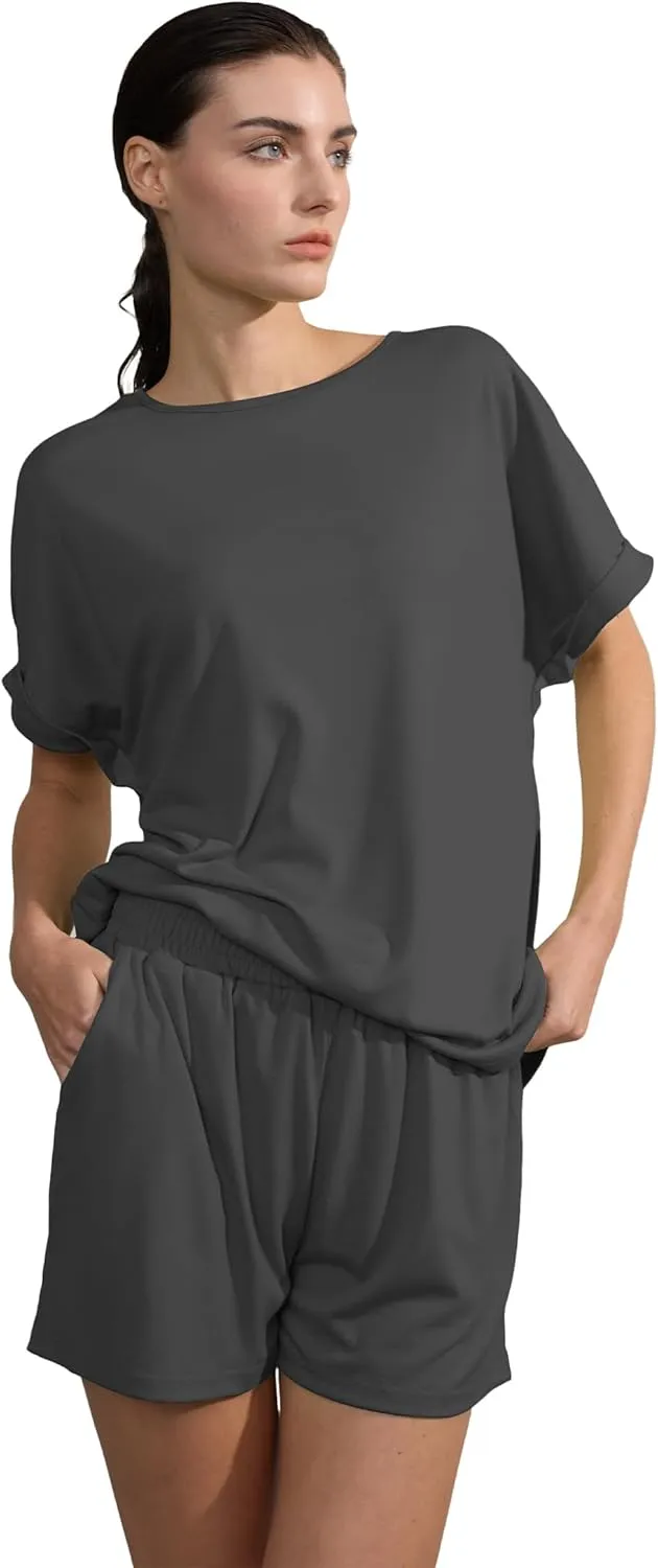 Lounge Sets for Women Trendy 2 Piece Loungewear Pajamas Sets Athletic Tracksuits for Spring and Summer Outfits 2024