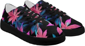 Low-Top Slip Ons Sneakers Canvas Women Black Platform Canvas Shoes Trendy Slip Ons Barefoot Shoes Fit Comfort 5.5-13.5