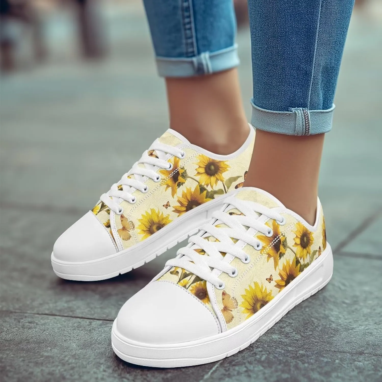 Low Tops Canvas Shoes for Women Girl Classic Lace Up Fashion Sneaker Street Casual Canvas Shoes No Laces 5.5-13.5