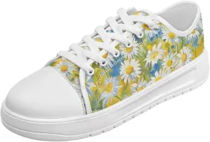 Low Tops Canvas Shoes for Women Girl Classic Lace Up Fashion Sneaker Street Casual Canvas Shoes No Laces 5.5-13.5