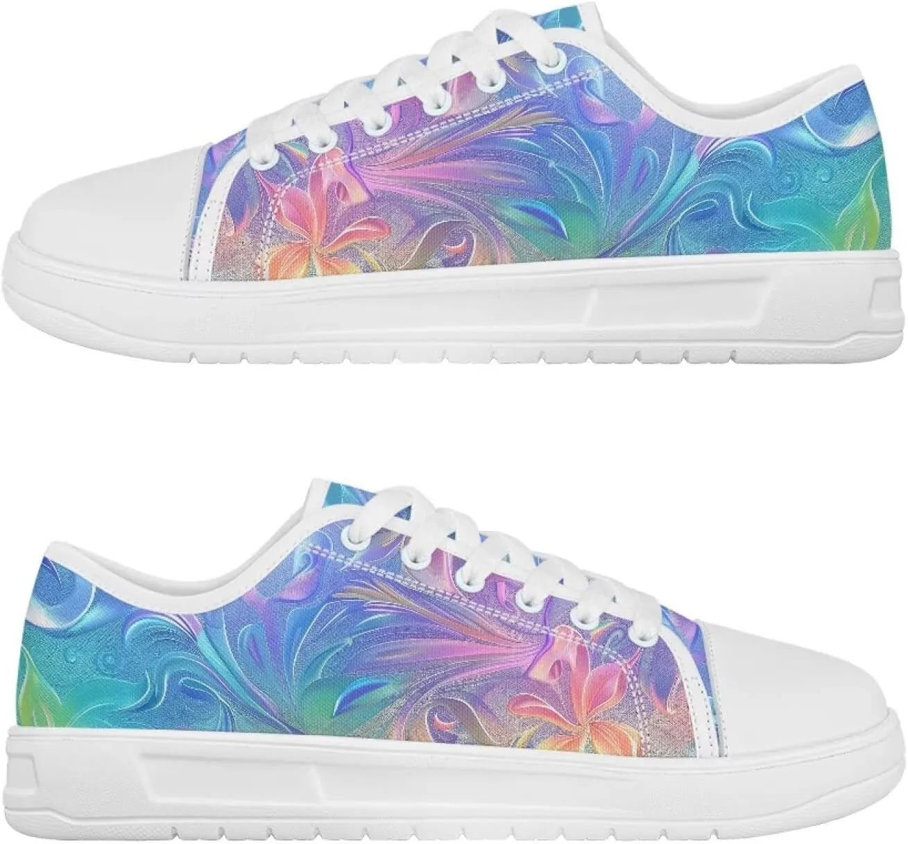 Low Tops Canvas Shoes for Women Girl Classic Lace Up Fashion Sneaker Street Casual Canvas Shoes No Laces 5.5-13.5
