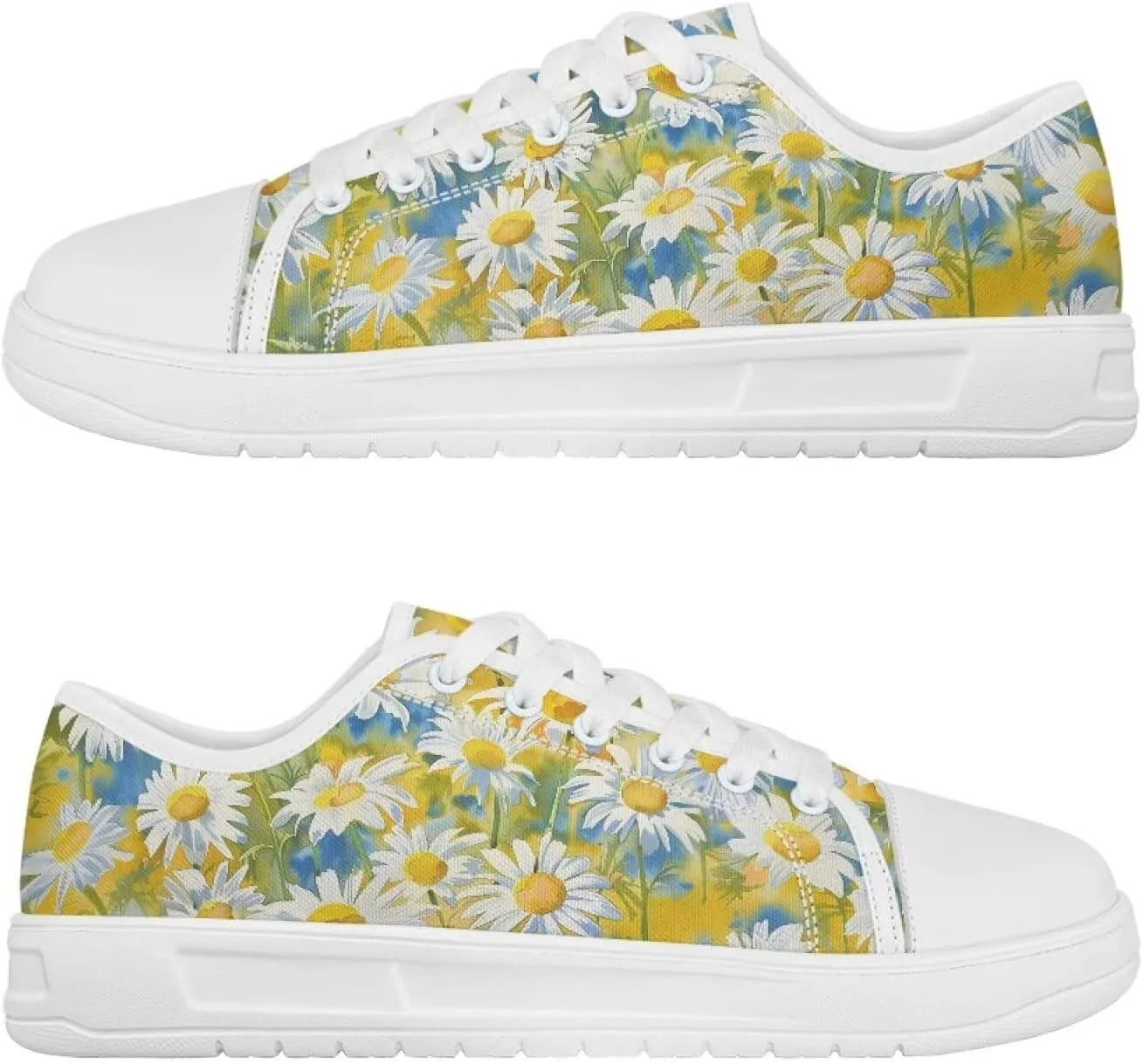 Low Tops Canvas Shoes for Women Girl Classic Lace Up Fashion Sneaker Street Casual Canvas Shoes No Laces 5.5-13.5