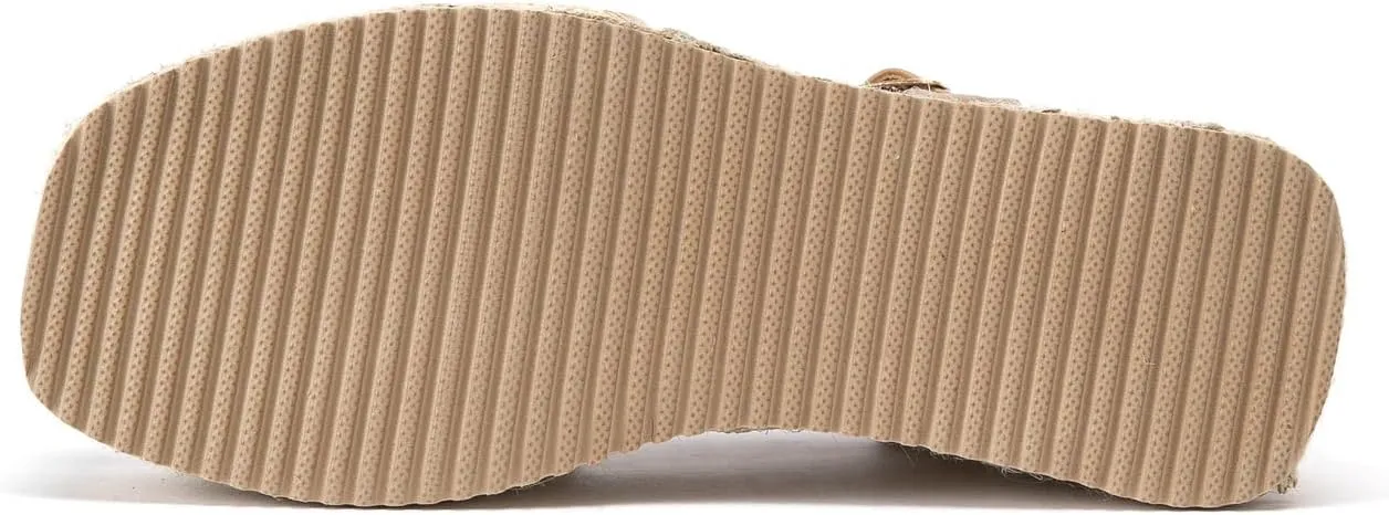 Lryweisy Espadrilles Wedge Sandals Comfortable Women Platform Sandals with Ankle Strap Dressy Summer Shoes