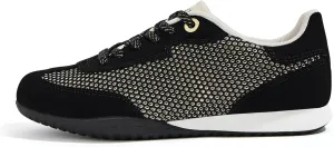 LUCKY STEP Women's Fashion Tennis Sneakers Casual Low Top Retro Lace-up Stylish Travel Lifestyle Trendy Walking Shoes