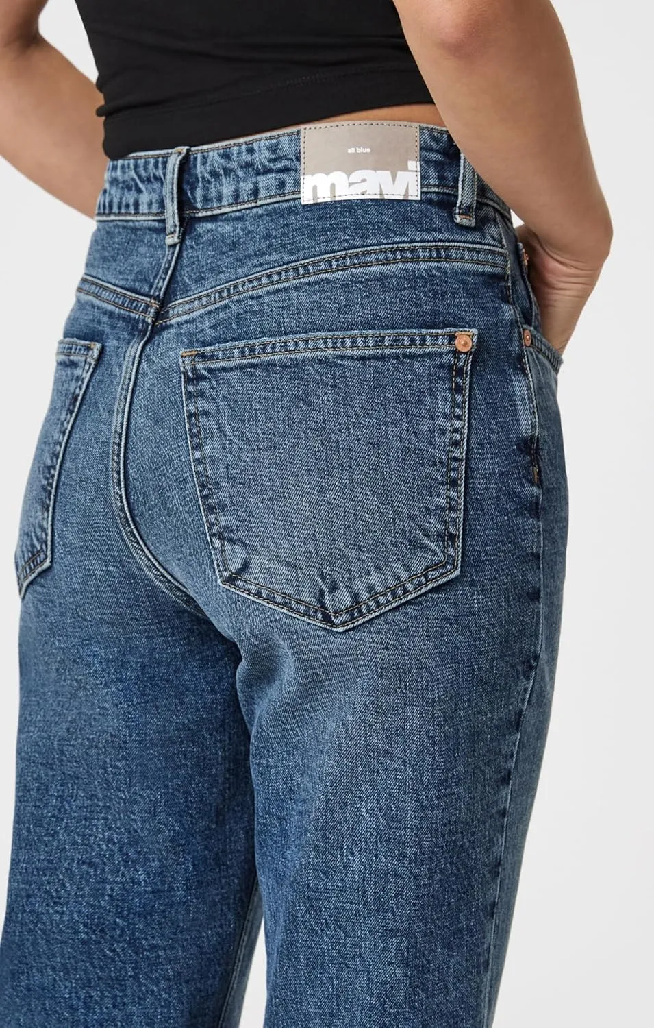 Mavi Women's New York High Rise Straight Leg Jeans