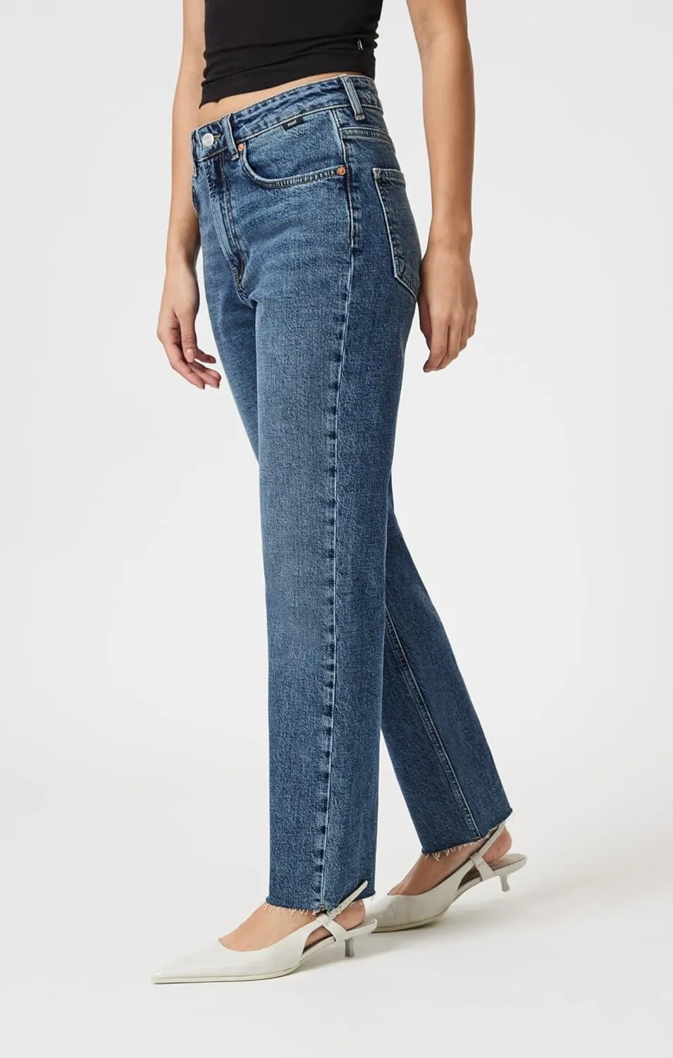 Mavi Women's New York High Rise Straight Leg Jeans