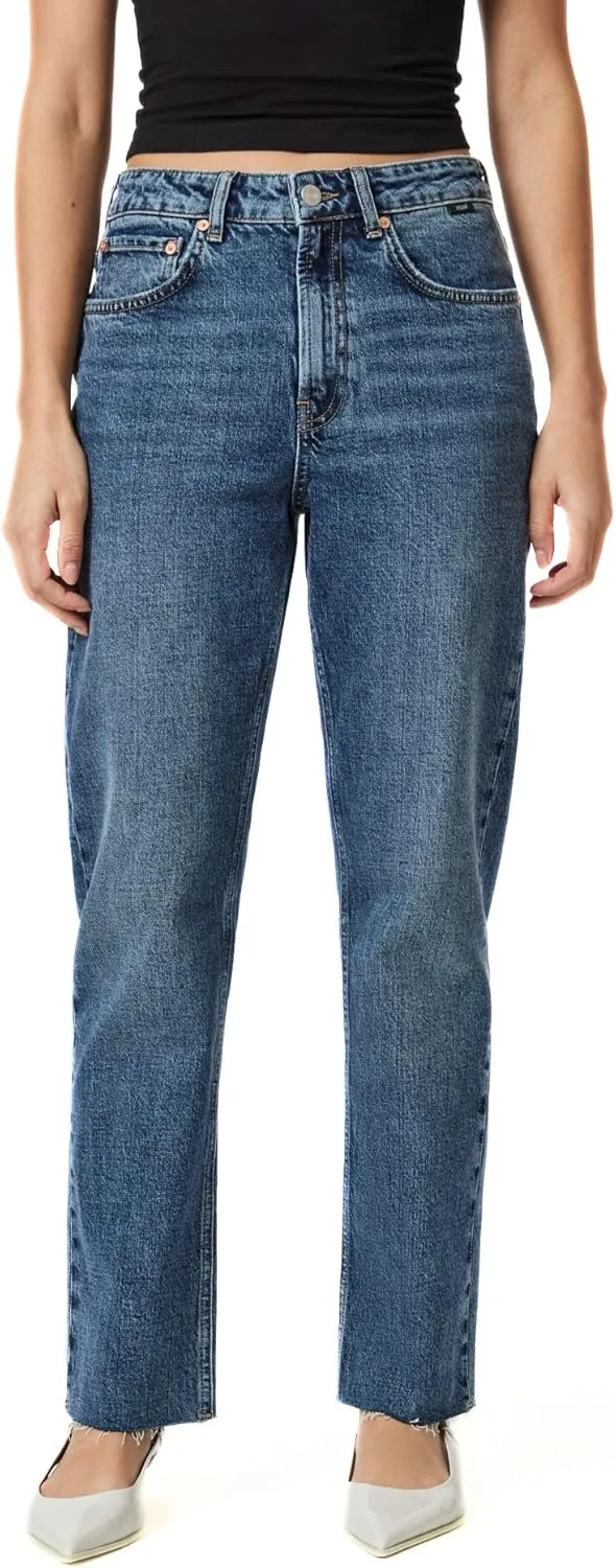 Mavi Women's New York High Rise Straight Leg Jeans