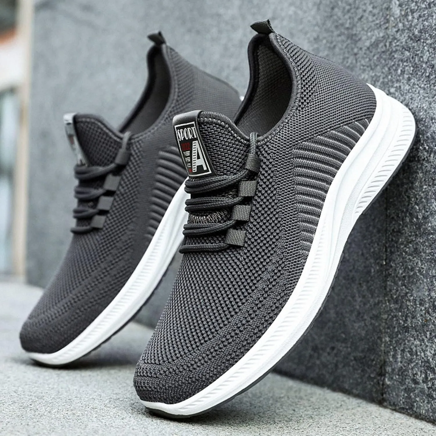 Men and Winter Comfortable Fashion Lightweight Breathable Soft Solid Color Slip On Sneaker Crease Shield Men Shoes