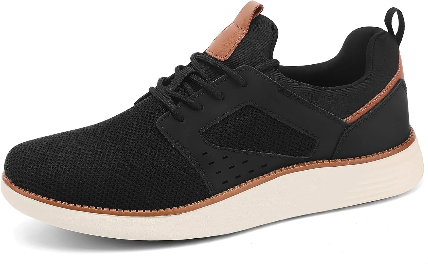 Men's Fashion Dress Mesh Sneakers Casual Walking Business Oxfords Lace-Up Comfortable Breathable Lightweight Shoes