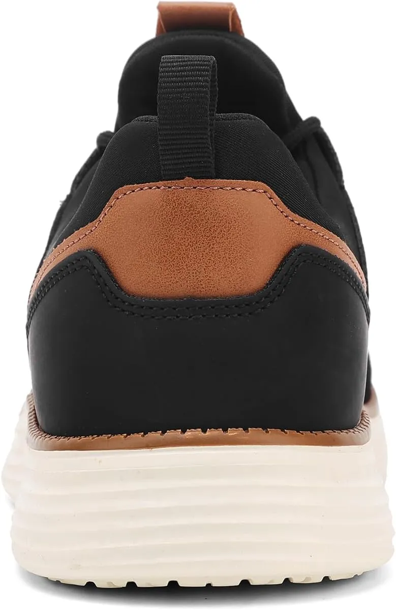 Men's Fashion Dress Mesh Sneakers Casual Walking Business Oxfords Lace-Up Comfortable Breathable Lightweight Shoes